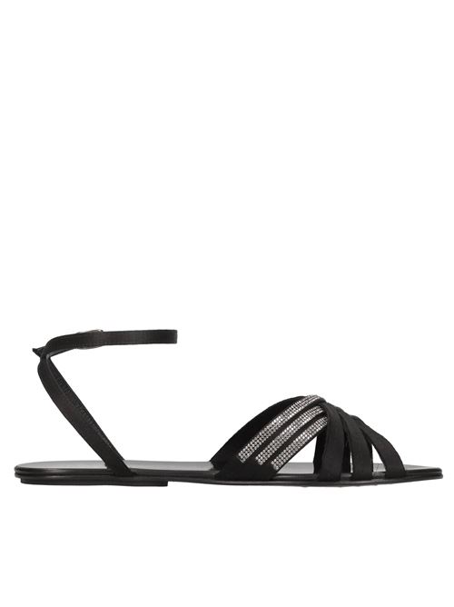 Sandali flat in raso e strass PEDRO GARCIA | PANSY SATINNERO